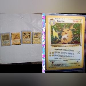 ⚡Raichu Fossil Holofoil Pokemon Card Bundle⚡